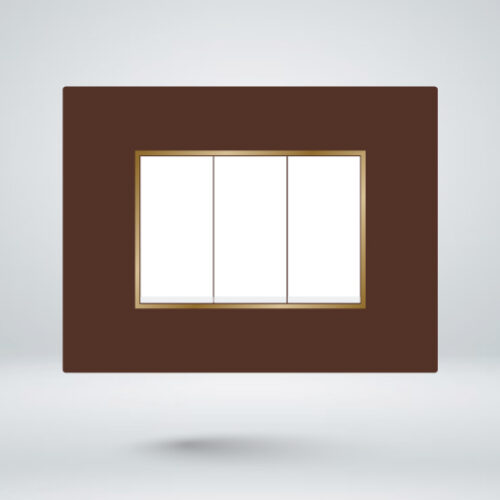 Metallic Cuprite Plate With Golden Stamping